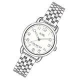 Coach Delancey White Dial Silver Steel Strap Watch for Women - 14502240 Authentic Buy Shop Now