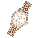 Coach Delancey White Dial Rose Gold Steel Strap Watch for Women - 14502242 Authentic Buy Shop Now