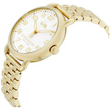 Coach Delancey Classic White Dial Gold Steel Strap Watch for Women - 14502261 Authentic Buy Shop Now