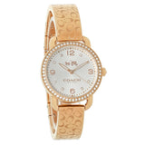 Coach Delancey Silver Dial Rose Gold Steel Strap Watch for Women - 14502355 Authentic Buy Shop Now