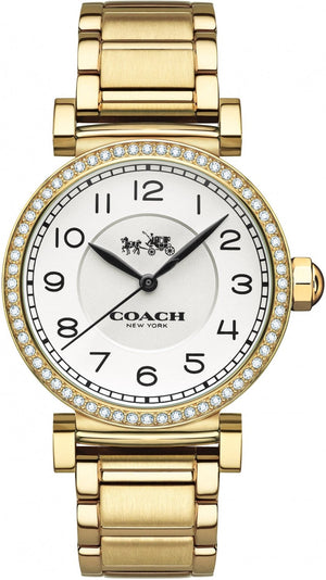 Coach Madison White Dial Gold Steel Strap Watch for Women - 14502397 Authentic Buy Shop Now