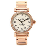 Coach Madison White Dial Rose Gold Steel Strap Watch for Women - 14502398 Authentic Buy Shop Now