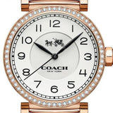 Coach Madison White Dial White Leather Strap Watch for Women - 14502401 Authentic Buy Shop Now