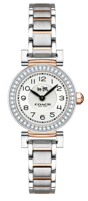 Coach Madison Crystals Silver Dial Two Tone Steel Strap Watch for Women - 14502404 Authentic Buy Shop Now