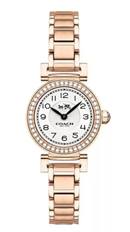 Coach Madison Crystals White Dial Rose Gold Steel Strap Watch For Women - 14502405 Authentic Buy Shop Now