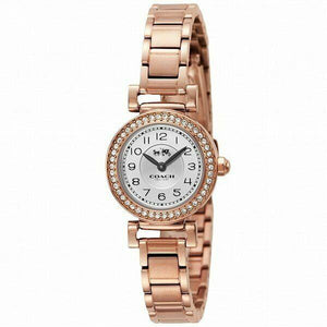 Coach Madison Crystals White Dial Rose Gold Steel Strap Watch For Women - 14502405 Authentic Buy Shop Now