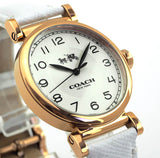 Coach Madison White Dial White Leather Strap Watch for Women - 14502408 Authentic Buy Shop Now