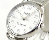 Coach Delancey White Dial Silver Steel Strap Watch for Women - 14502495 Authentic Buy Shop Now