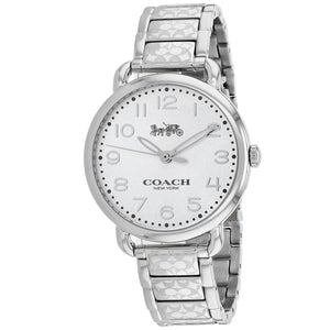 Coach Delancey White Dial Silver Steel Strap Watch for Women - 14502495 Authentic Buy Shop Now
