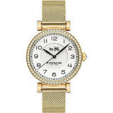 Coach Madison White Dial Gold Mesh Bracelet Watch for Women - 14502652 Authentic Buy Shop Now