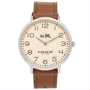 Coach Slim Easton White Dial Brown Leather Strap Watch for Women - 14502682 Authentic Buy Shop Now