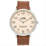 Coach Slim Easton White Dial Brown Leather Strap Watch for Women - 14502682 Authentic Buy Shop Now