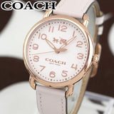 Coach Delancey Cream Dial Blush Pink Leather Strap Watch for Women - 14502750 Authentic Buy Shop Now