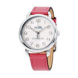 Coach Delancey White Dial Pink Leather Strap Watch for Women - 14502717 Authentic Buy Shop Now