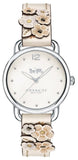 Coach Delancey White Dial Floral White Leather Strap Watch for Women - 14502760 Authentic Buy Shop Now
