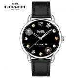 Coach Delancey Black Dial Black Leather Strap Watch for Women - 14502780 Authentic Buy Shop Now