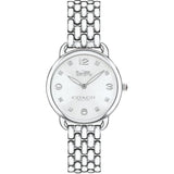 Coach Delancey Slim Silver Dial Silver Steel Strap Watch for Women - 14502781 Authentic Buy Shop Now