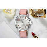 Coach Delancey White Dial Pink Leather Strap Watch for Women - 14502799 Authentic Buy Shop Now