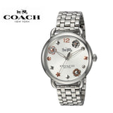 Coach Delancey White Dial Silver Steel Strap Watch for Women - 14502810 Authentic Buy Shop Now