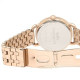 Coach Delancey White Dial Rose Gold Tone Stainless Steel Watch For Women - 14502811 Authentic Buy Shop Now