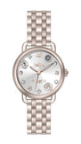Coach Delancey White Dial Rose Gold Tone Stainless Steel Watch For Women - 14502811 Authentic Buy Shop Now