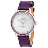 Coach Delancey White Dial Purple Leather Strap Watch for Women - 14502886 Authentic Buy Shop Now