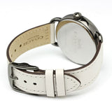 Coach Delancey Crystals White Dial White Leather Strap Watch For Women - 14502888 Authentic Buy Shop Now