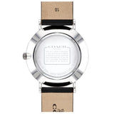 Coach Perry White Dial Black Leather Strap Watch for Women - 14503115 Authentic Buy Shop Now