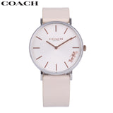 Coach Perry White Dial Pink Leather Strap Watch for Women - 14503118 Authentic Buy Shop Now