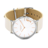 Coach Perry White Dial White Leather Strap Watch for Women - 14503117 Authentic Buy Shop Now