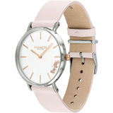 Coach Perry White Dial Pink Leather Strap Watch for Women - 14503118 Authentic Buy Shop Now