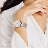 Coach Perry White Dial Silver Mesh Bracelet Watch for Women - 14503124 Authentic Buy Shop Now