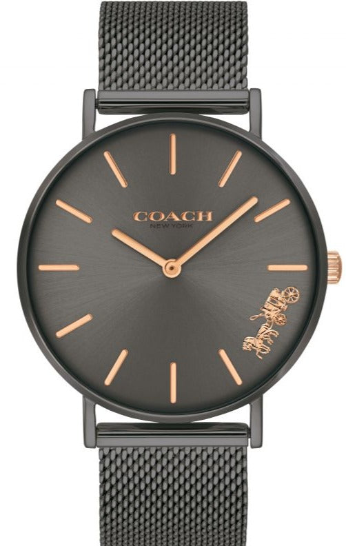 Coach Perry Grey Dial Grey Mesh Bracelet Watch for Women - 14503127 Authentic Buy Shop Now