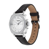 Coach Boyfriend Silver Dial Black Leather Strap Watch for Women - 14503152 Authentic Buy Shop Now