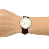 Coach Perry White Dial Brown Leather Strap Watch for Women - 14503154 Authentic Buy Shop Now