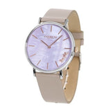 Coach Perry Mother of Pearl Dial Light Grey Leather Strap Watch for Women - 14503245 Authentic Buy Shop Now