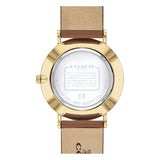 Coach Perry Analog Gold Dial Brown Leather Strap Watch for Women - 14503331-C Authentic Buy Shop Now