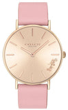 Coach Delancey Gold Dial Pink Leather Strap Watch for Women - 14503332 Authentic Buy Shop Now