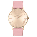 Coach Delancey Gold Dial Pink Leather Strap Watch for Women - 14503332 Authentic Buy Shop Now