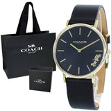 Coach Perry Black Dial Black Leather Strap Watch for Women - 14503333-C Authentic Buy Shop Now
