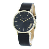 Coach Perry Black Dial Black Leather Strap Watch for Women - 14503333-C Authentic Buy Shop Now