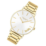 Coach Perry White Dial Gold Steel Strap Watch for Women - 14503345 Authentic Buy Shop Now