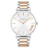 Coach Perry Silver Dial Two Tone Steel Strap Watch for Women - 14503346 Authentic Buy Shop Now