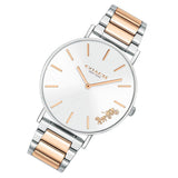 Coach Perry Silver Dial Two Tone Steel Strap Watch for Women - 14503346 Authentic Buy Shop Now