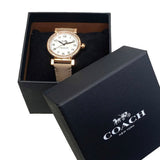 Coach Madison Diamonds White Dial Beige Leather Strap Watch for Women - 14503394 Authentic Buy Shop Now