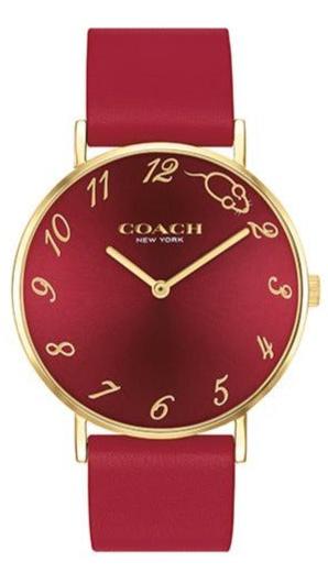 Coach Perry Red Dial Red Leather Strap Watch for Women - 14503486 Authentic Buy Shop Now