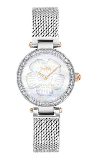 Coach Park Mother of Pearl Dial Silver Mesh Bracelet Watch for Women - 14503510 Authentic Buy Shop Now