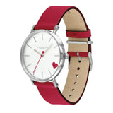 Coach Perry Silver Dial Red Leather Strap Watch for Women - 14503515 Authentic Buy Shop Now