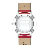 Coach Perry Silver Dial Red Leather Strap Watch for Women - 14503515 Authentic Buy Shop Now