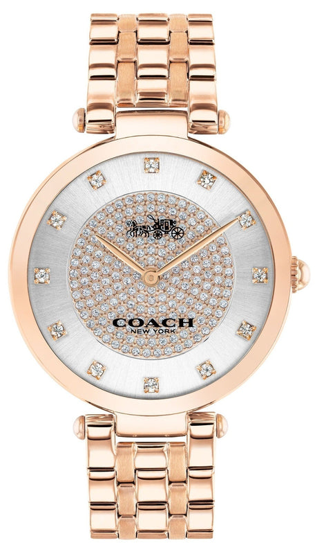 Coach Park Silver Dial Rose Gold Steel Strap Watch for Women - 14503736 Authentic Buy Shop Now